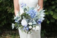 April Artificial Blue Flower Bouquet